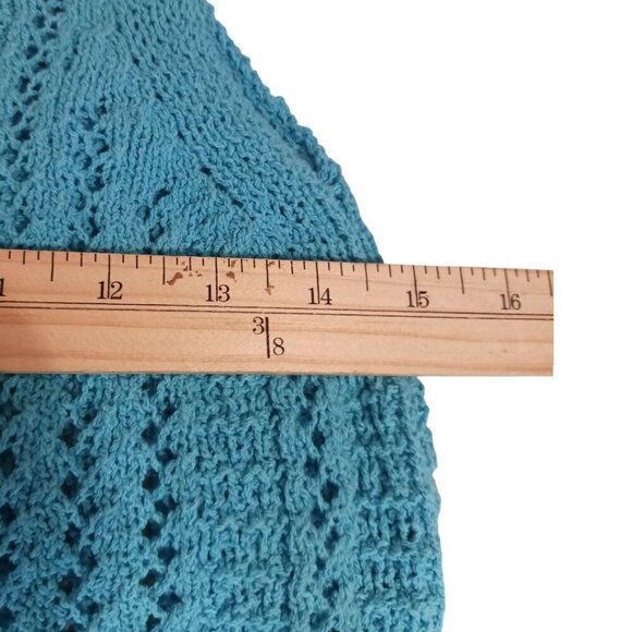 Dunnes Stores Sleeveless Knitted Tank Top turquoise Size Small - Picture 7 of 9